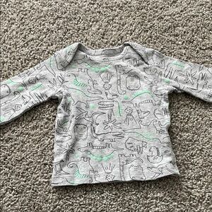 Carter's Gray Dinosaur Print Shirt